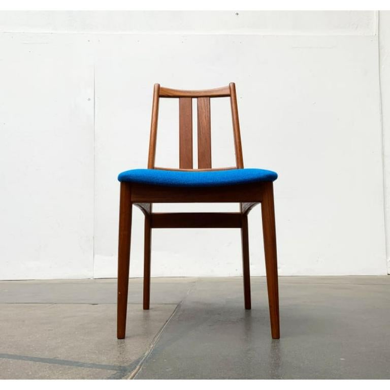 Danese Set di sedie danesi di metà secolo in teak con cuscini Kvadrat Hallingdal, 1960 in vendita