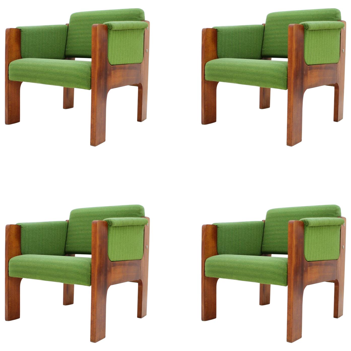 Set of Midcentury Design Armchairs, 1970s