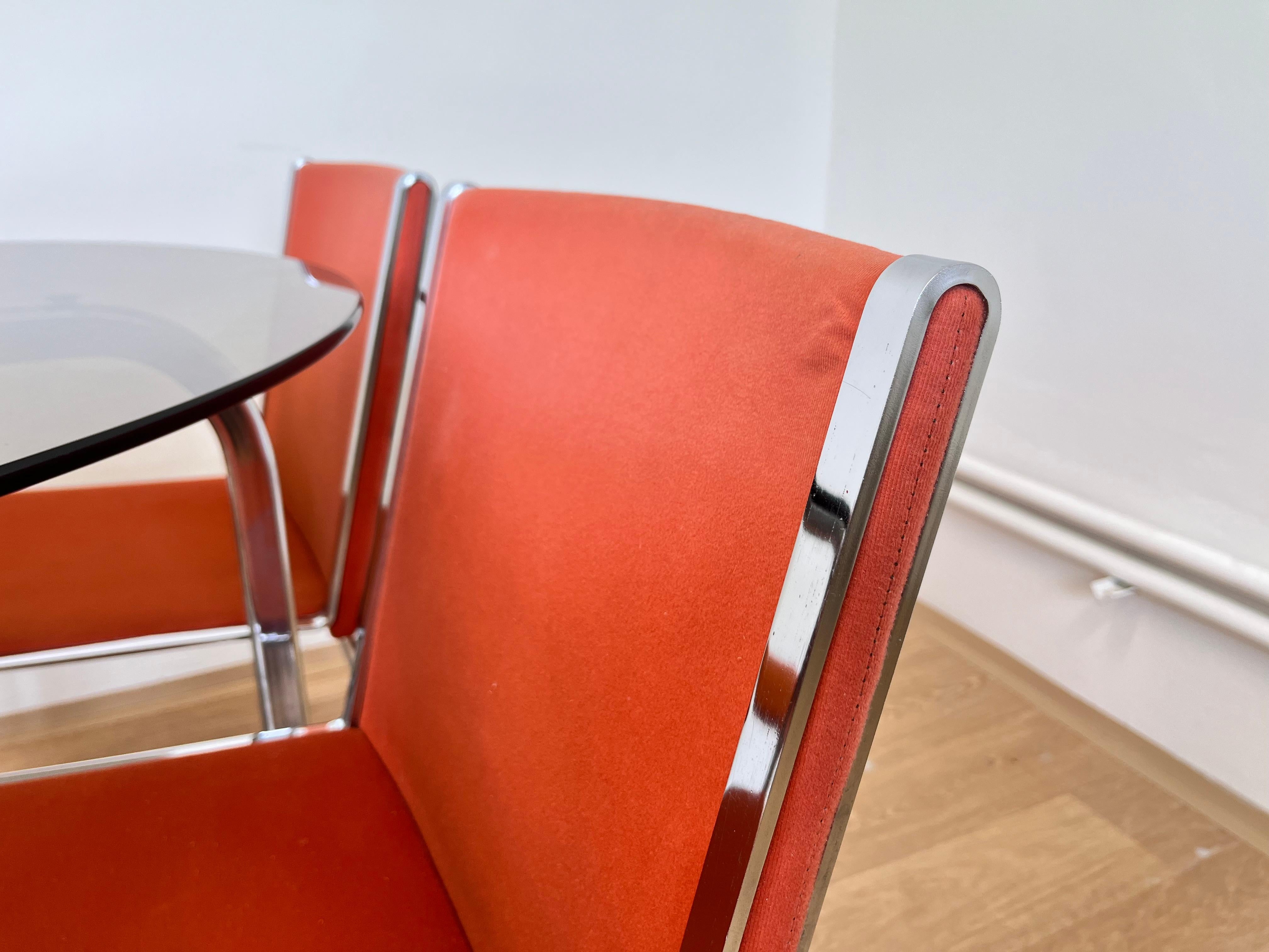 Ensemble de chaises et table de salle à manger chromées design du milieu du siècle 1970 en vente 4