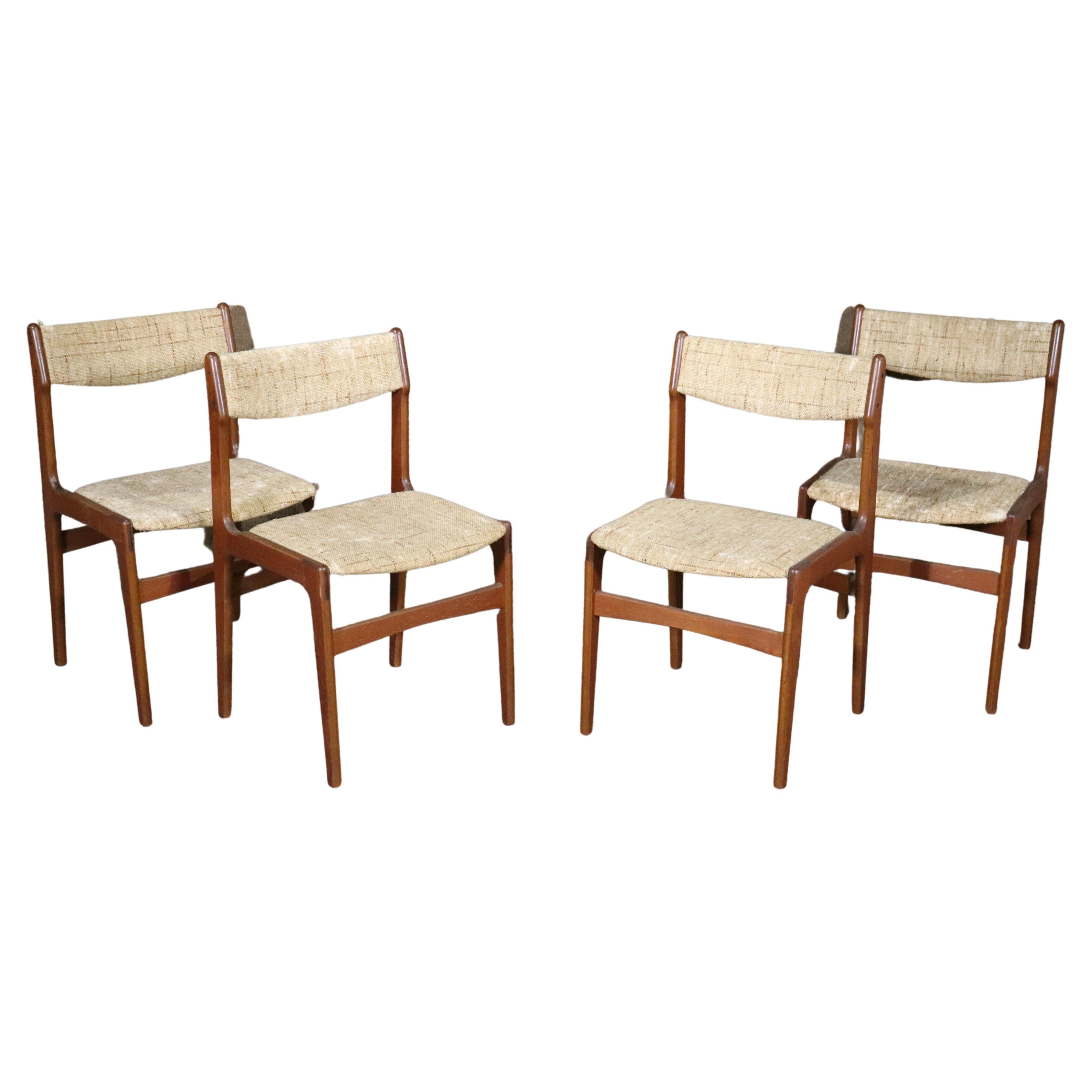 Set of Midcentury Erik Buch Style Chairs For Sale