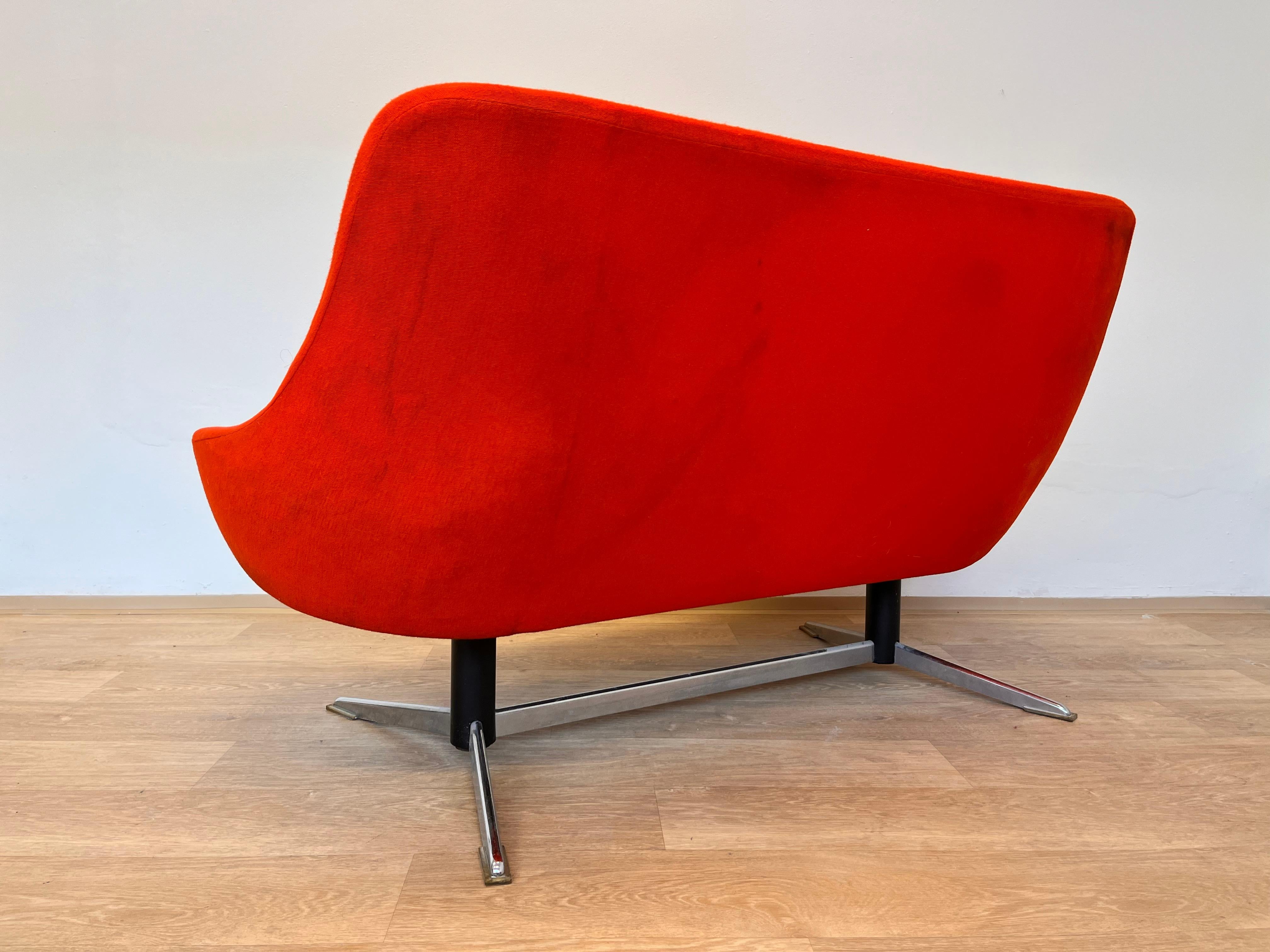 Czech Set of mid century french style SPACE AGE cocktail sofa and chairs - 1970s For Sale