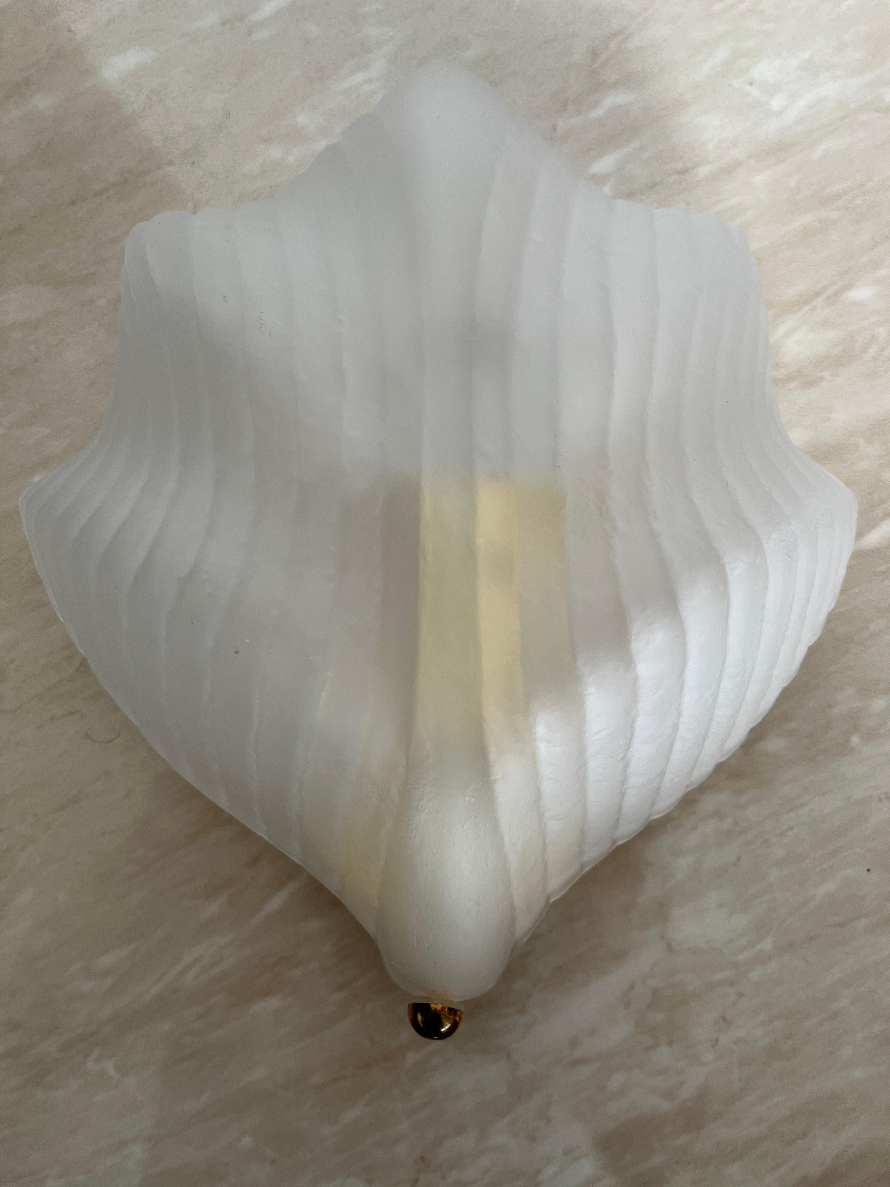 Mid-Century Modern Set of Mid-Century Glass Wall Lamps by Zelezny Brod, Around 1980s For Sale
