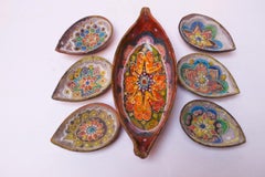 Set of Midcentury Italian Modern Zaramella Ceramic Serving and Condiment Bowls