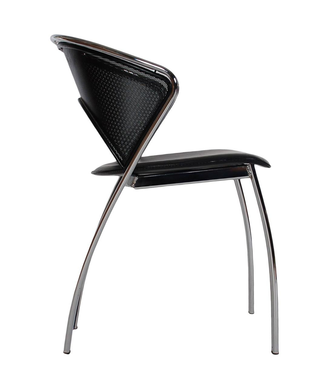 black mesh dining chair