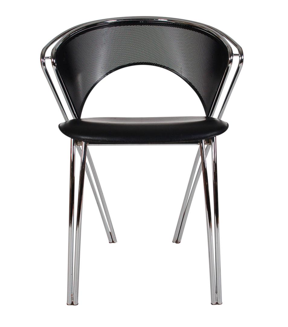 black mesh dining chairs