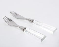 Set of Midcentury Lucite Flatware