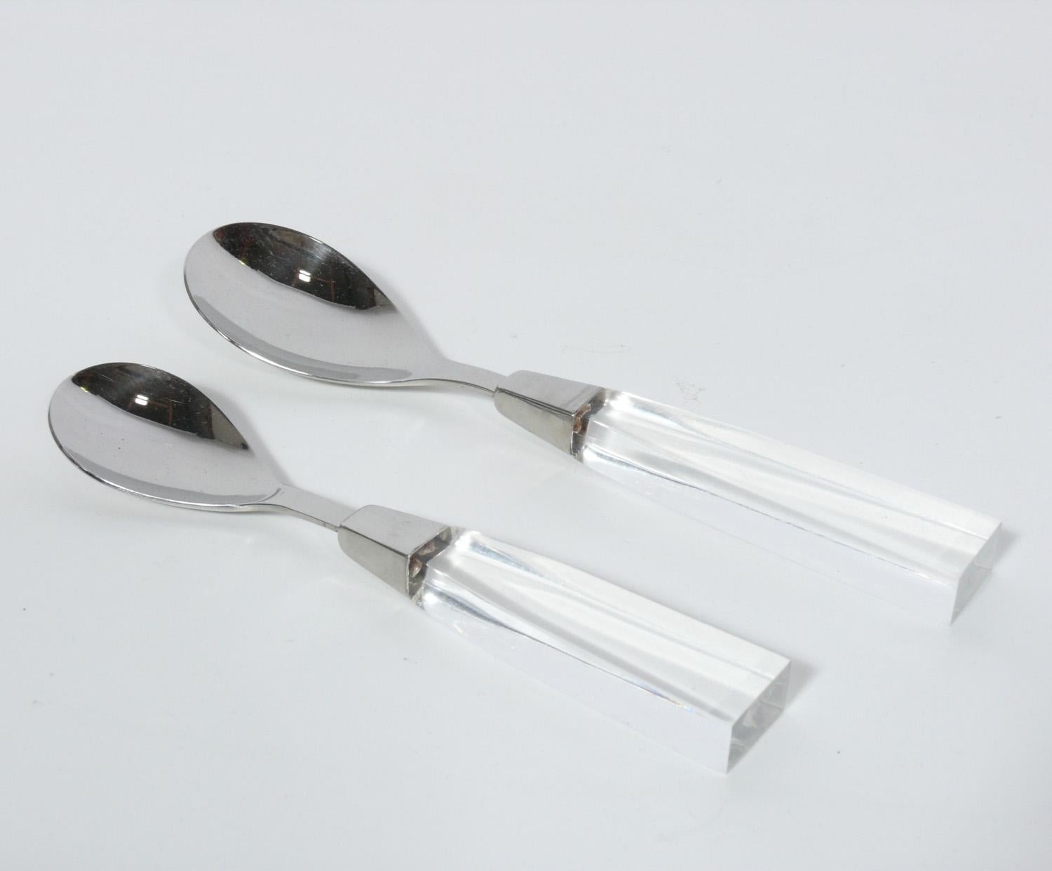 Mid-Century Modern Set of Midcentury Lucite Flatware