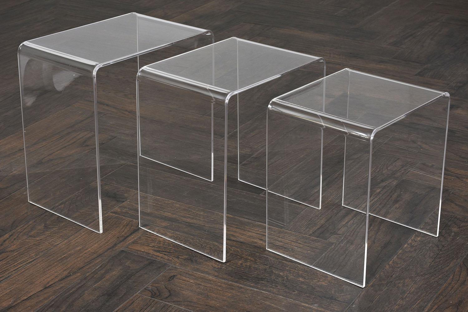 Three Lucite Stacking Tables 6