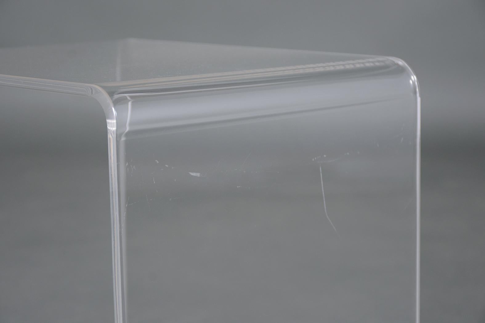 Contemporary Three Lucite Stacking Tables