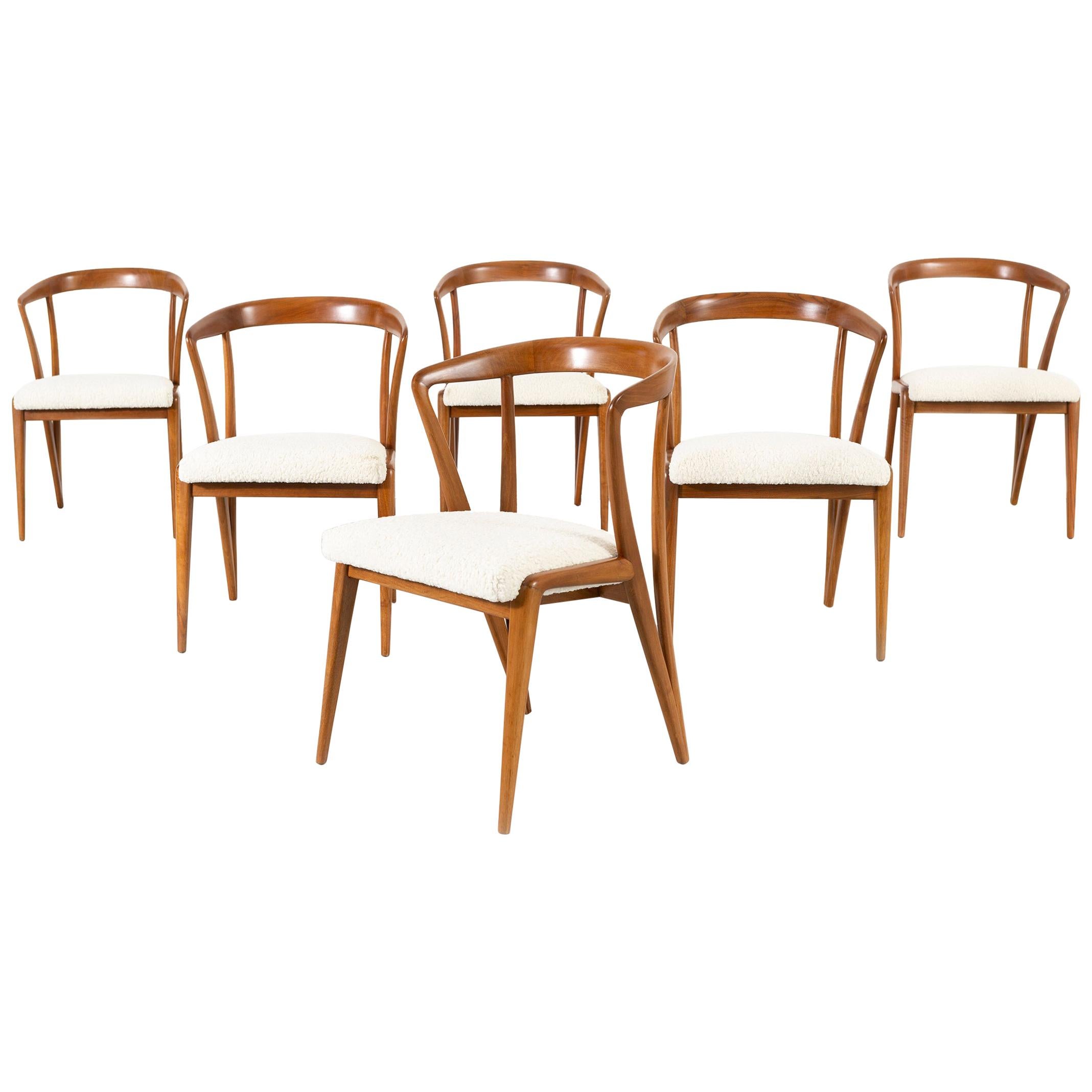 Set of Mid-Century Modern Bertha Schaefer for Singer and Sons Dining Chairs