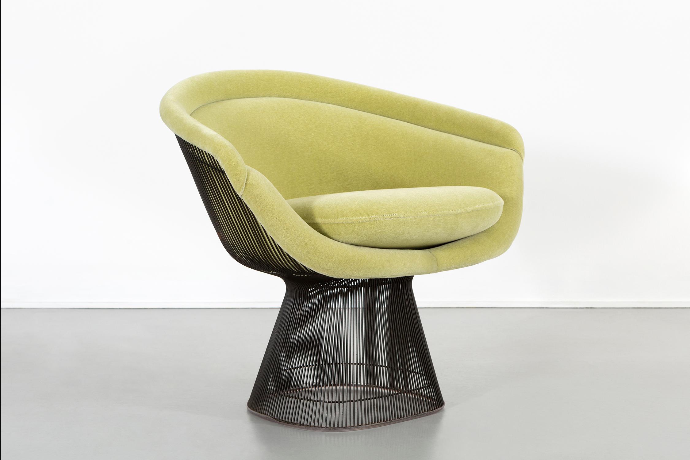 American Set of Mid-Century Modern Bronze Warren Platner Lounge Chairs for Knoll For Sale