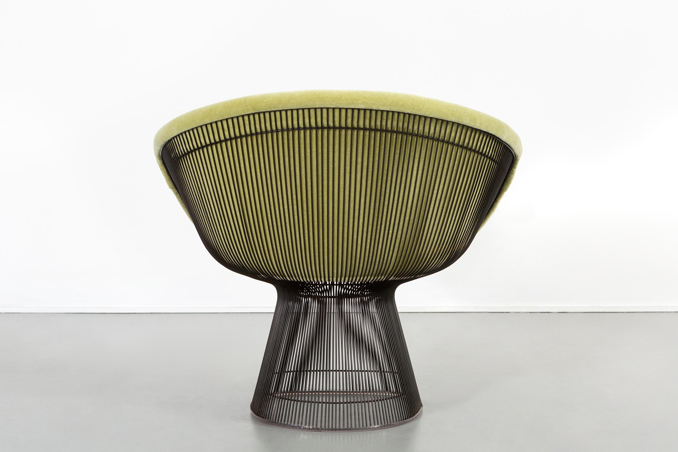 20th Century Set of Mid-Century Modern Bronze Warren Platner Lounge Chairs for Knoll For Sale