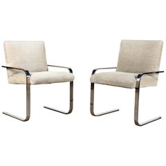 Set of Mid-Century Modern Chrome Dining Chairs