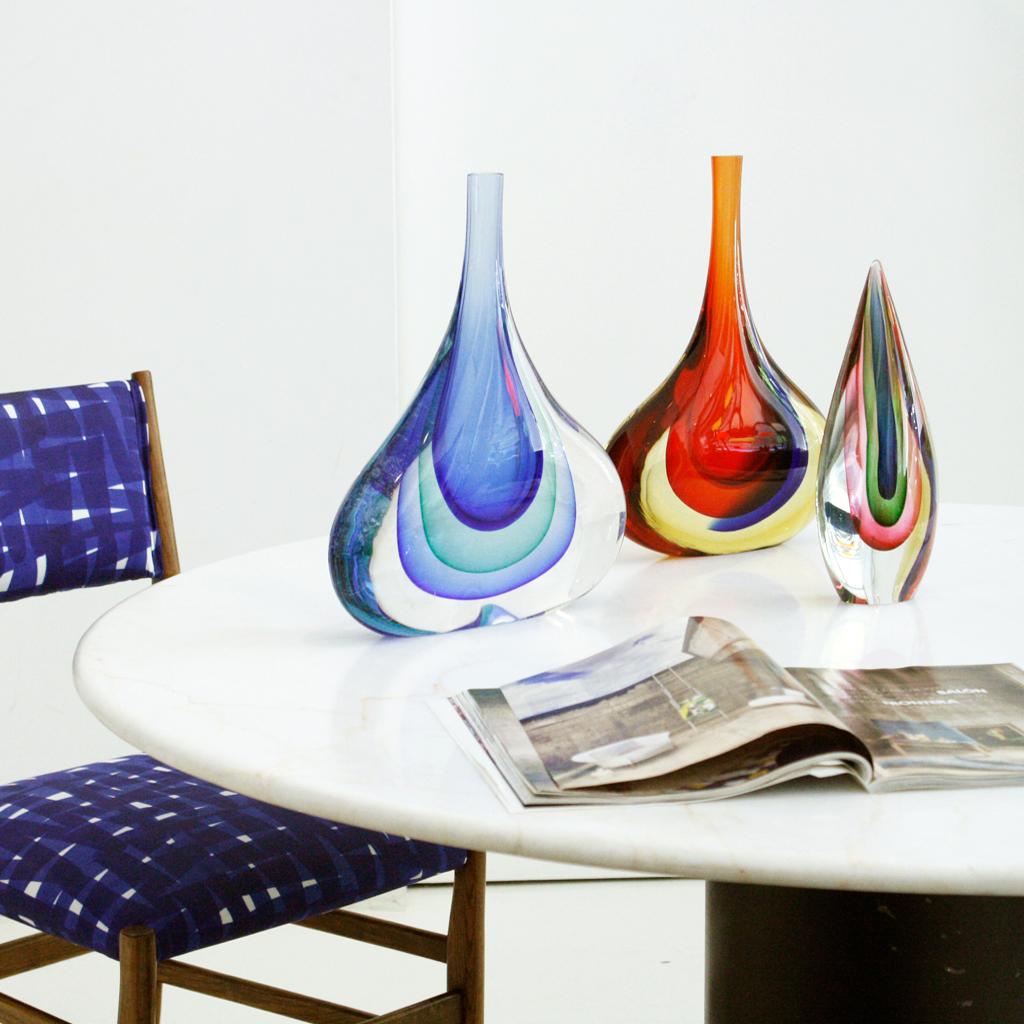 Set of Mid-Century Modern Flavio Poli Murano Glass Italian Vases 8