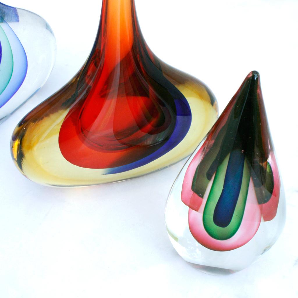 Set of Mid-Century Modern Flavio Poli Murano Glass Italian Vases 3