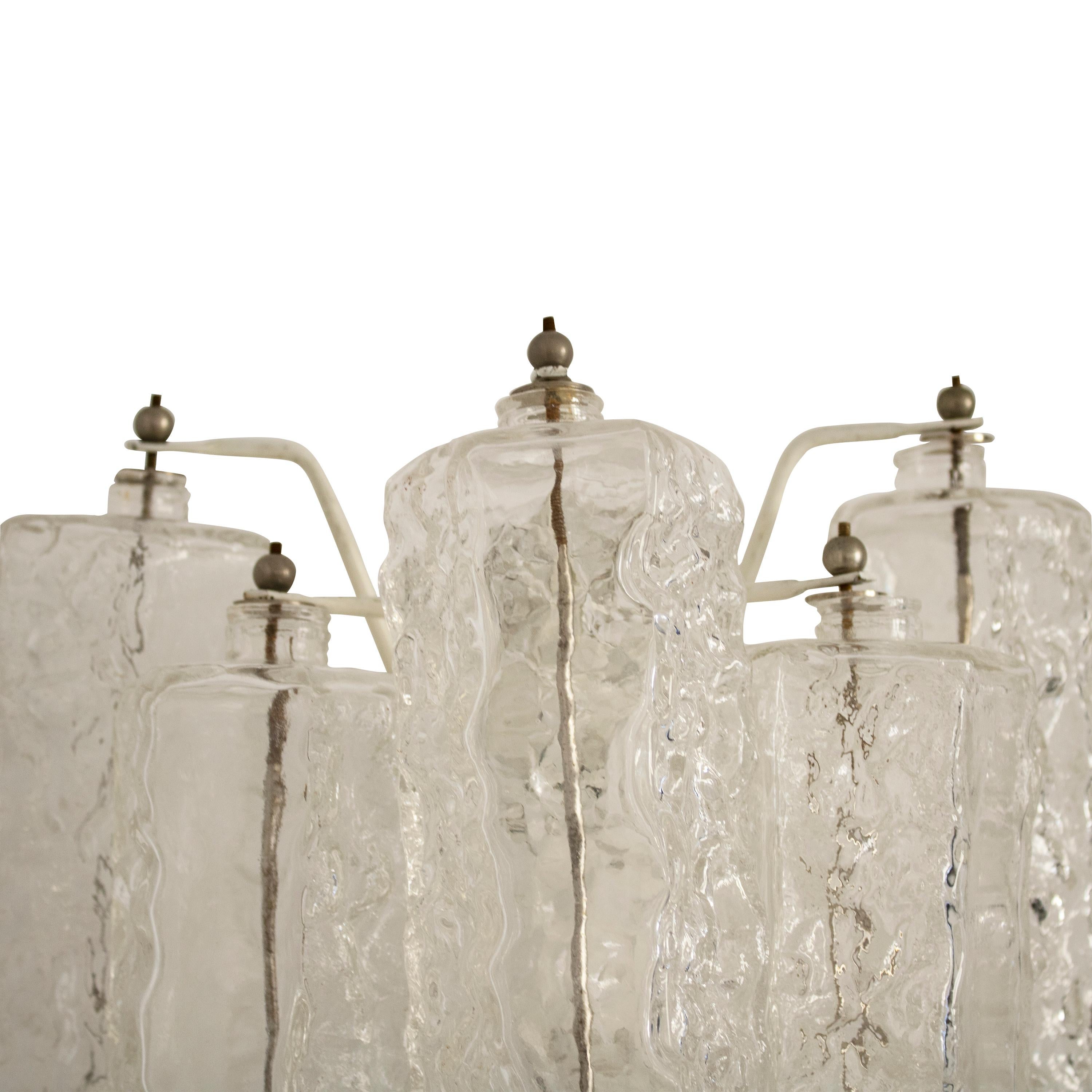 Set of Mid-Century Modern Hendcrafted Venini Glass Wall Lights, Italy, 1960 For Sale 1