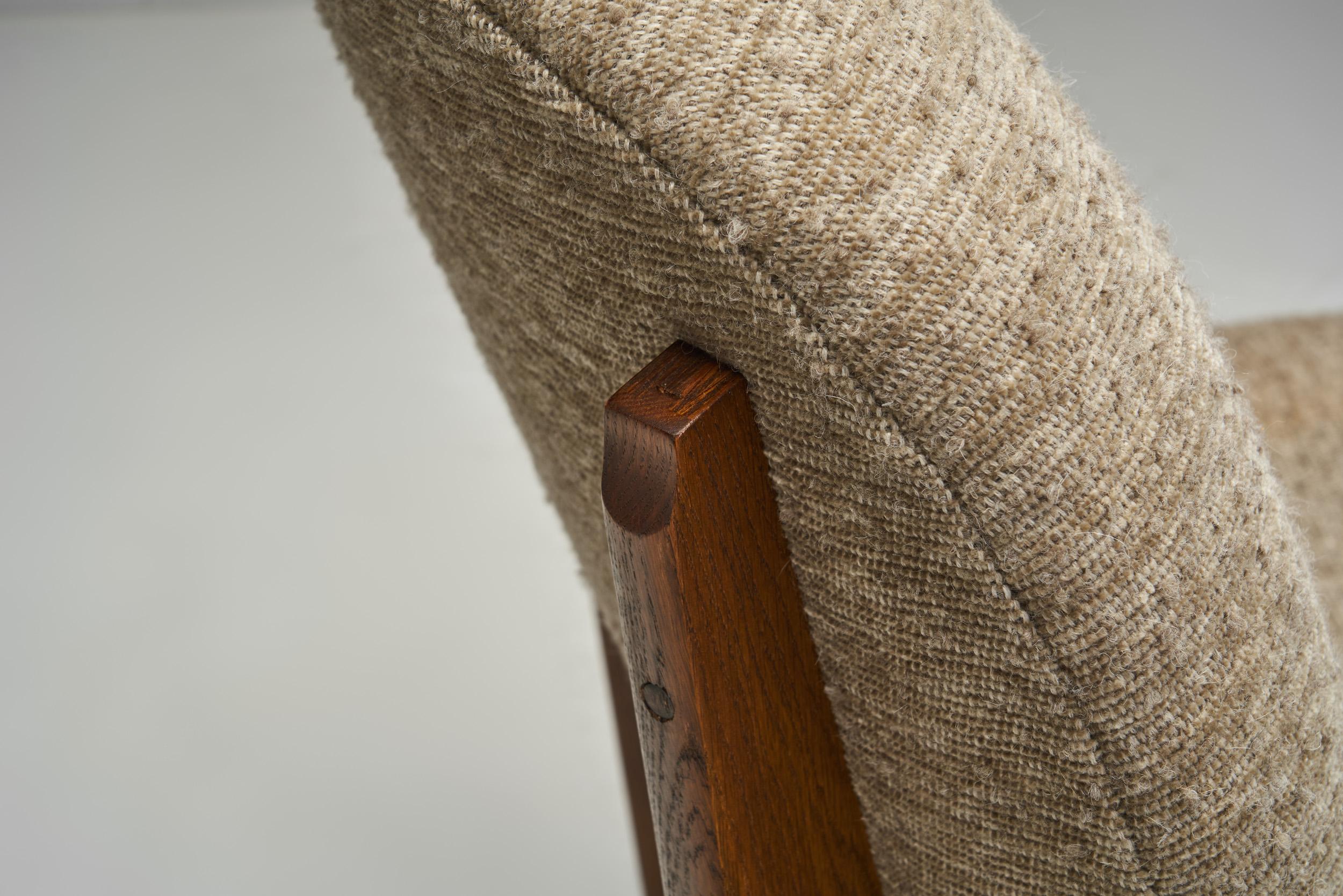 Set of Mid-Century Modern Lounge Chairs and Footstool, Europe Late 20th century 6