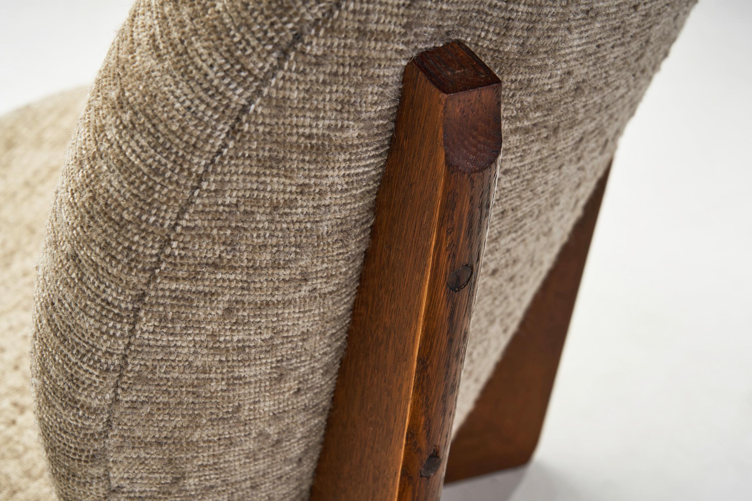 Set of Mid-Century Modern Lounge Chairs and Footstool, Europe Late 20th century 7