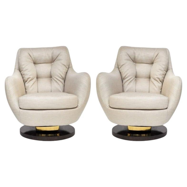 Set of Mid-Century Modern Milo Baughman Swivel Tilt Chairs