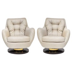Set of Mid-Century Modern Milo Baughman Swivel Tilt Chairs