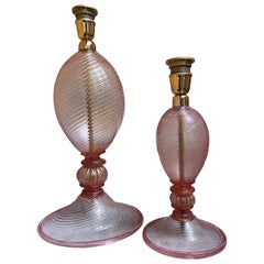 Set of Mid-Century Modern Murano 1950's Seguso Table Lamps