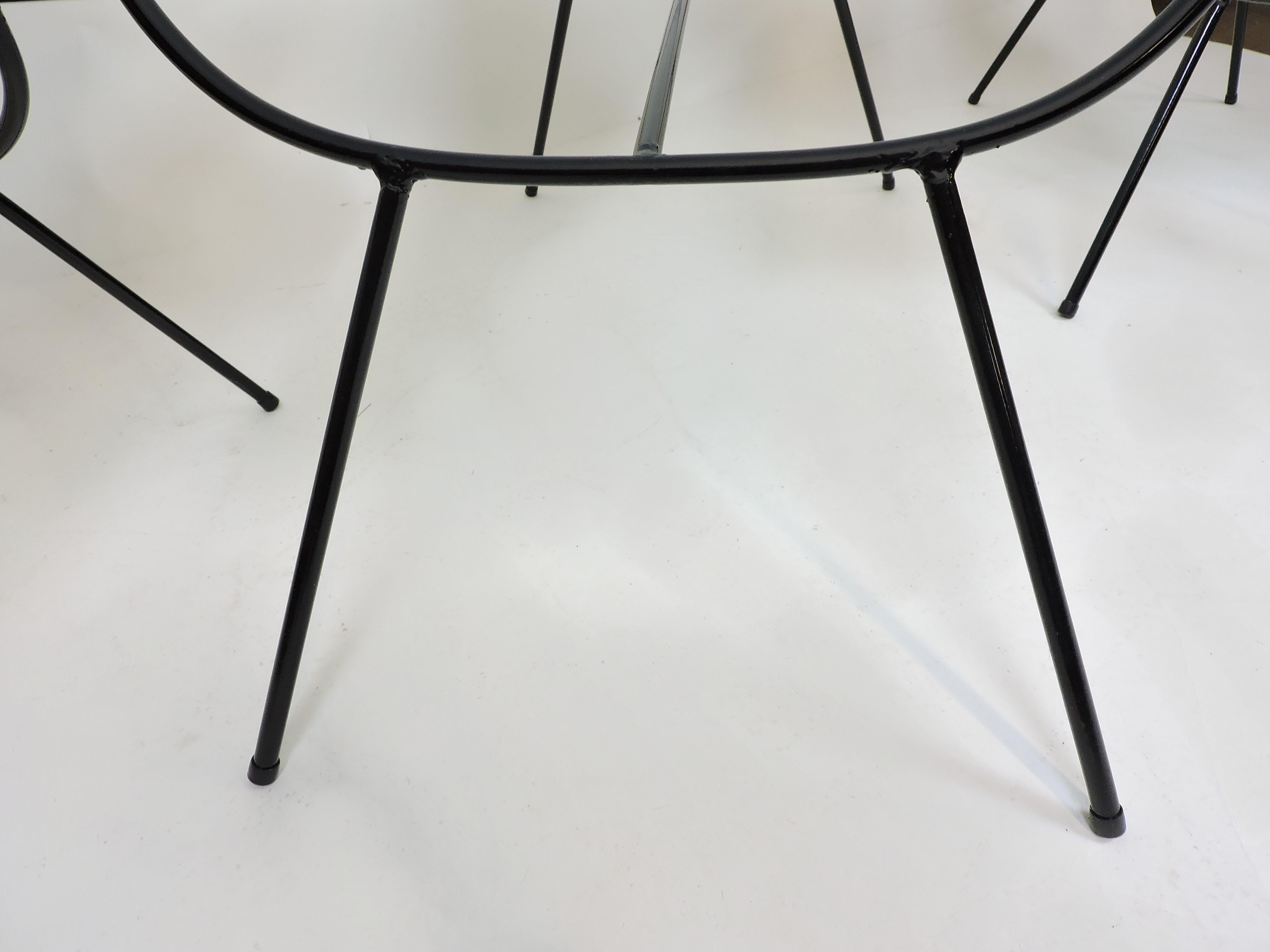 Set of Mid-Century Modern Nelson Style Iron and Glass Tables by Frank and Son For Sale 3