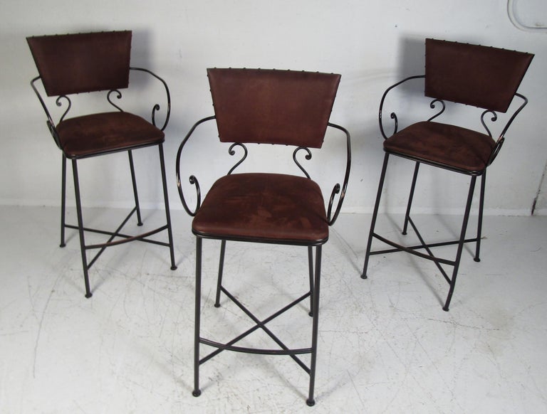 Late 20th Century Set of Mid-Century Modern Stools For Sale