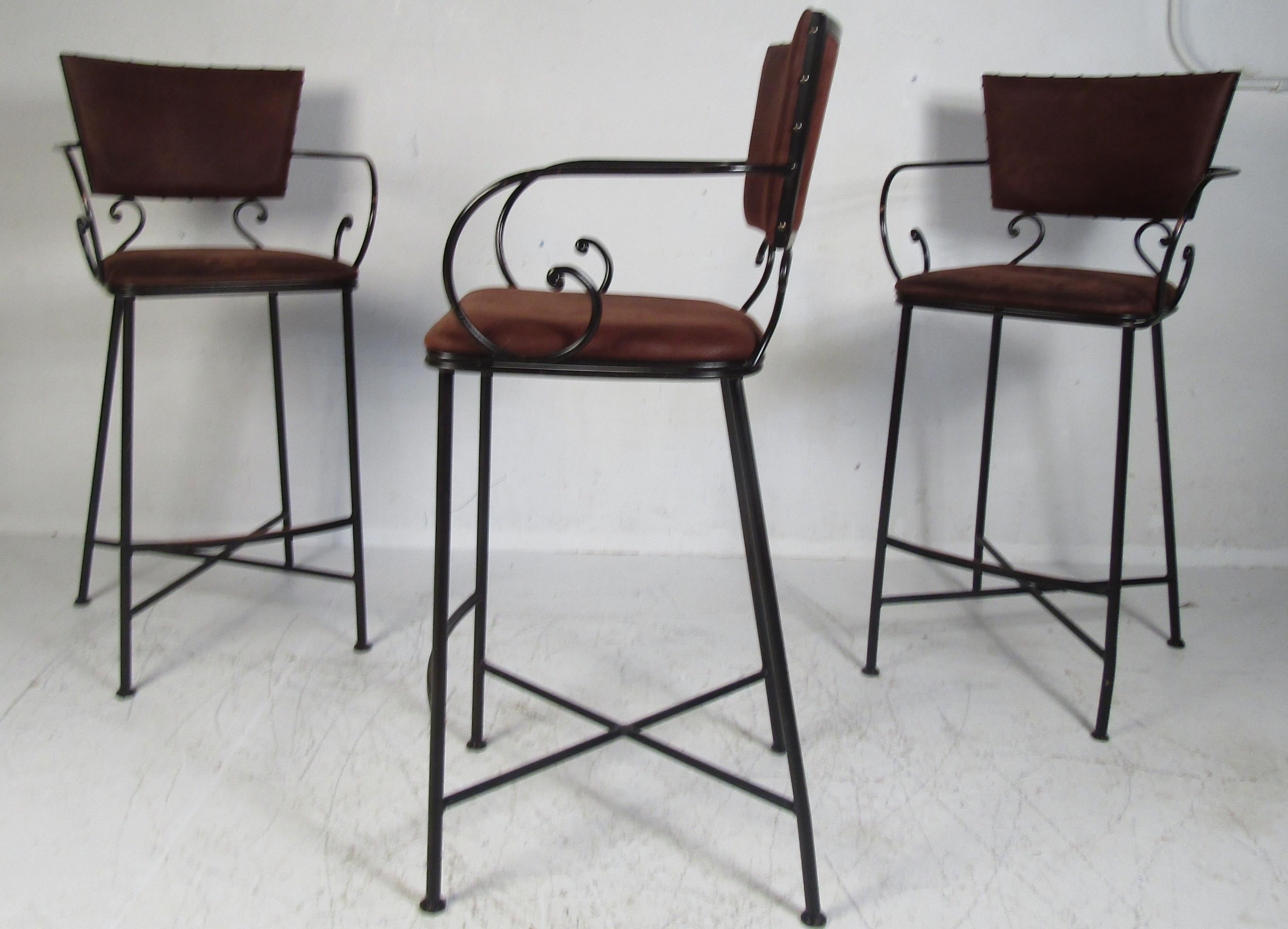 Late 20th Century Set of Mid-Century Modern Stools