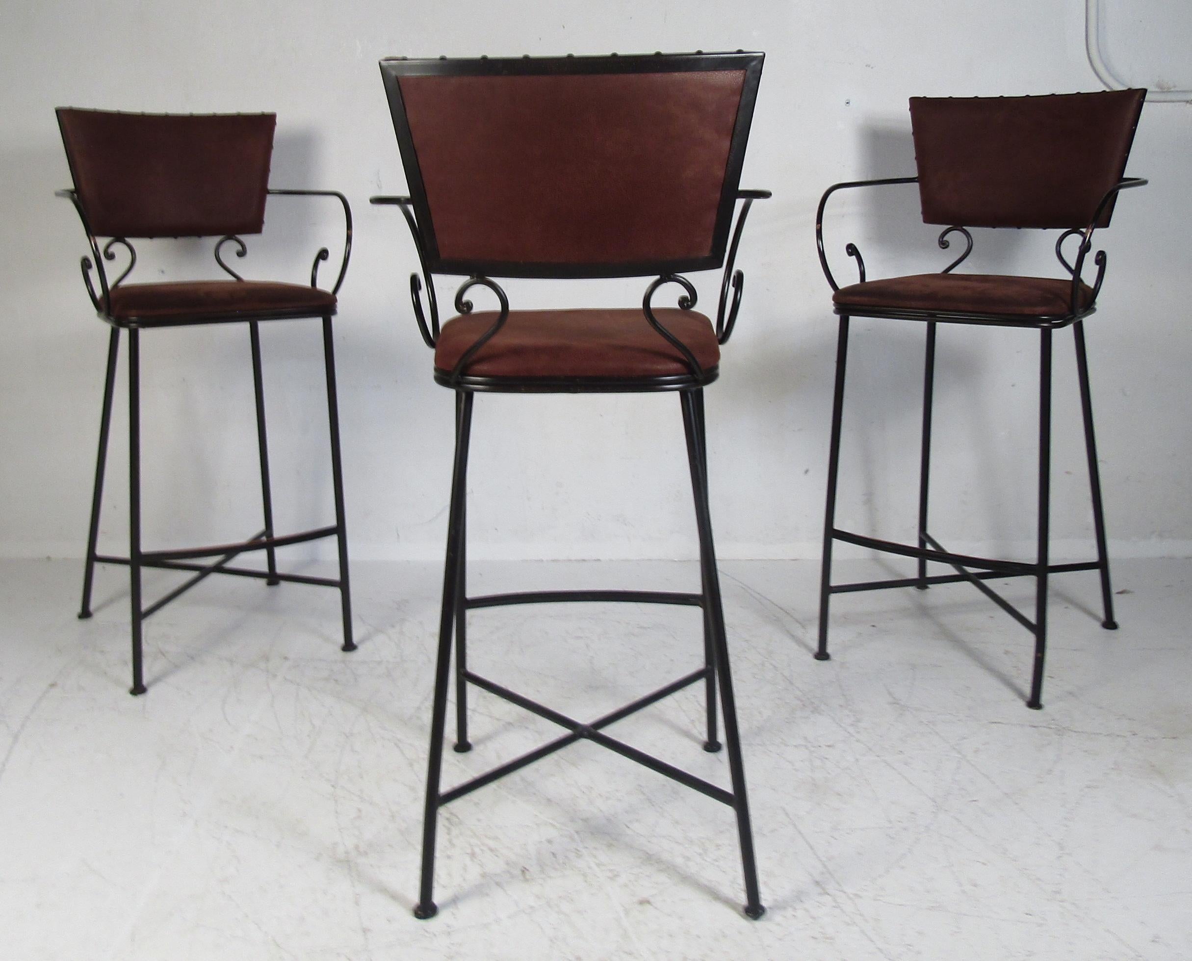 Metal Set of Mid-Century Modern Stools
