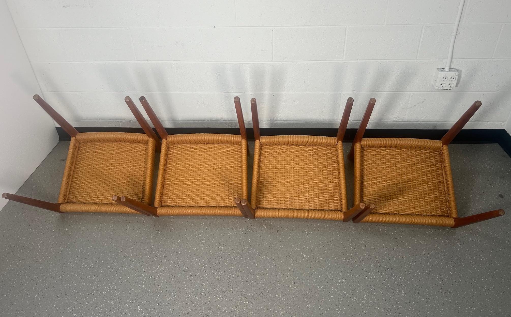 Set Of Mid Century Modern Teak Dining Chairs By Niels Moller Model 71 And 55 6