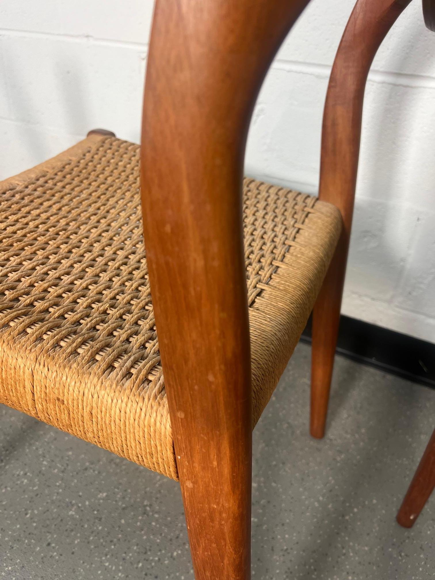 Set Of Mid Century Modern Teak Dining Chairs By Niels Moller Model 71 And 55 8