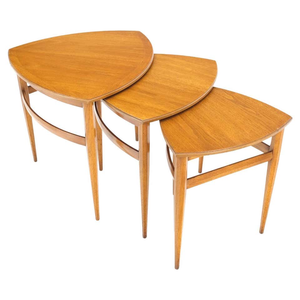 3 Tier Stackable Table Three-Tiered Stackable Round Coffee Table, Italy, Mid-Century at 1stDibs