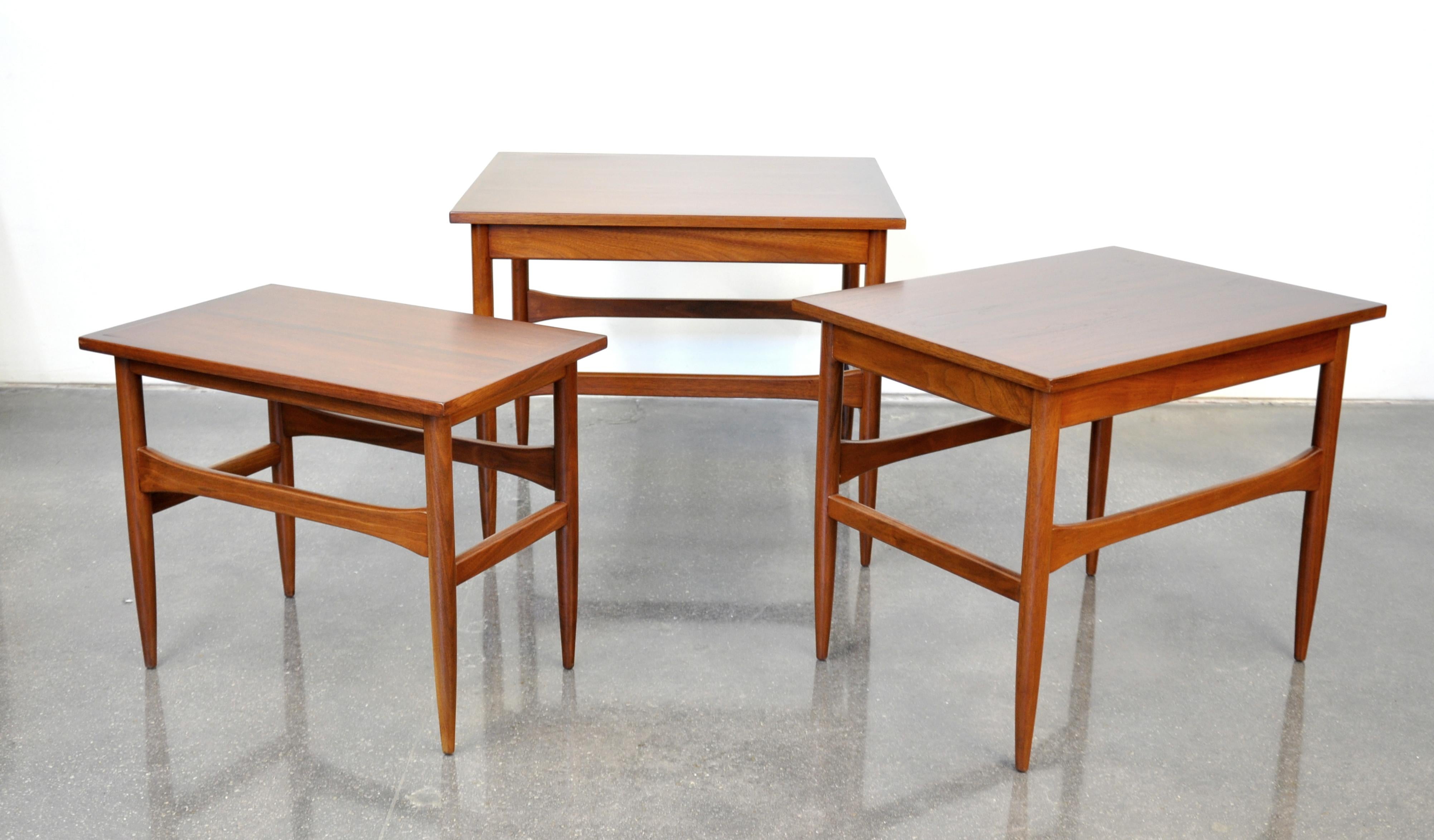 Mid-Century Modern Walnut Nesting Tables 1