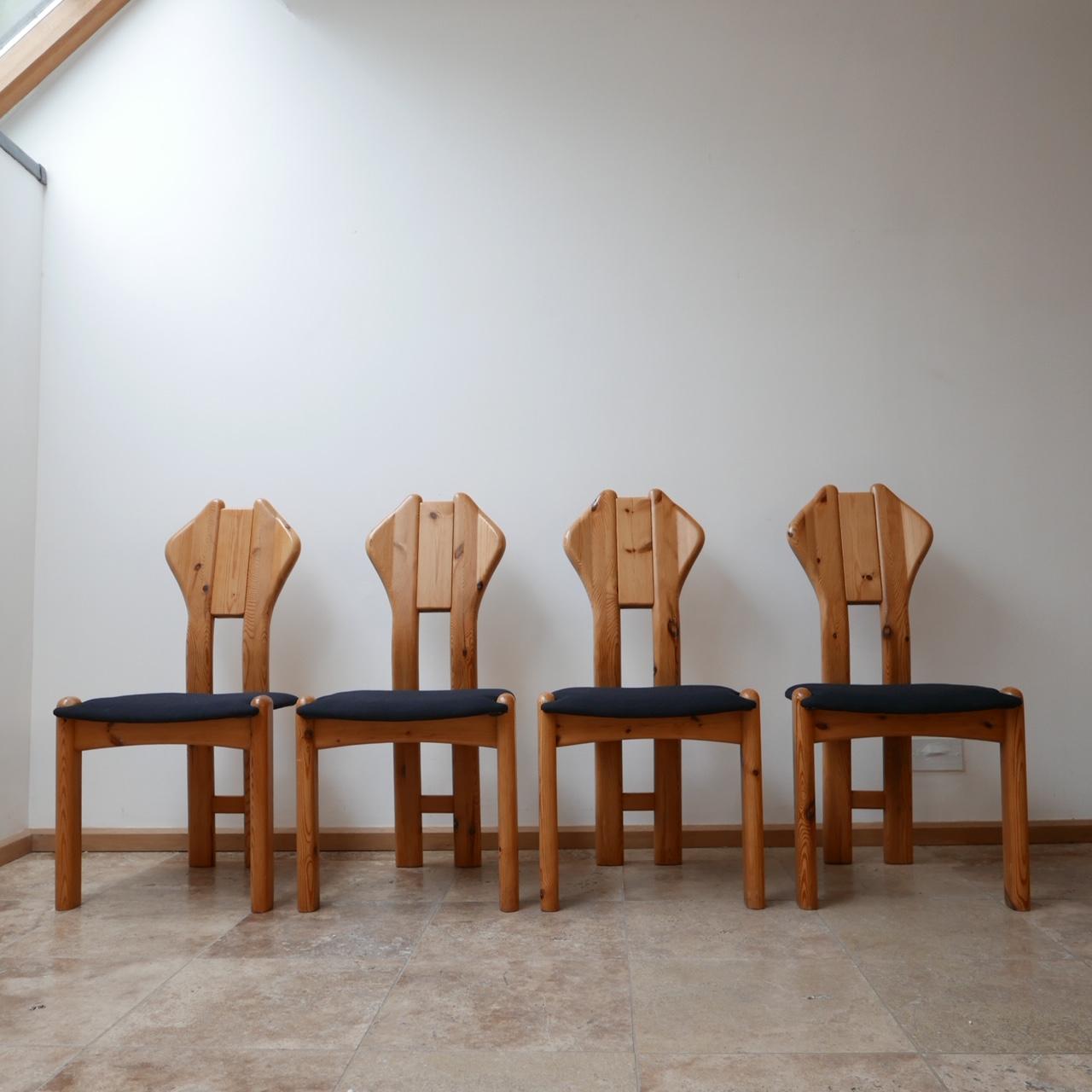 Mid-Century Modern Set of Midcentury Pine Danish Dining Chairs