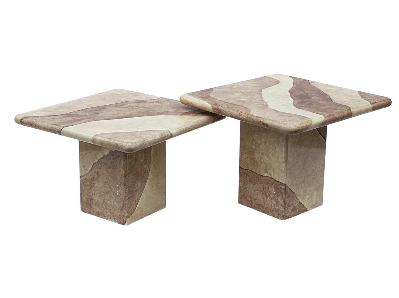 Wood Set of Mid Century Postmodern Side Tables or Cocktail Table after Enrique Garcel For Sale