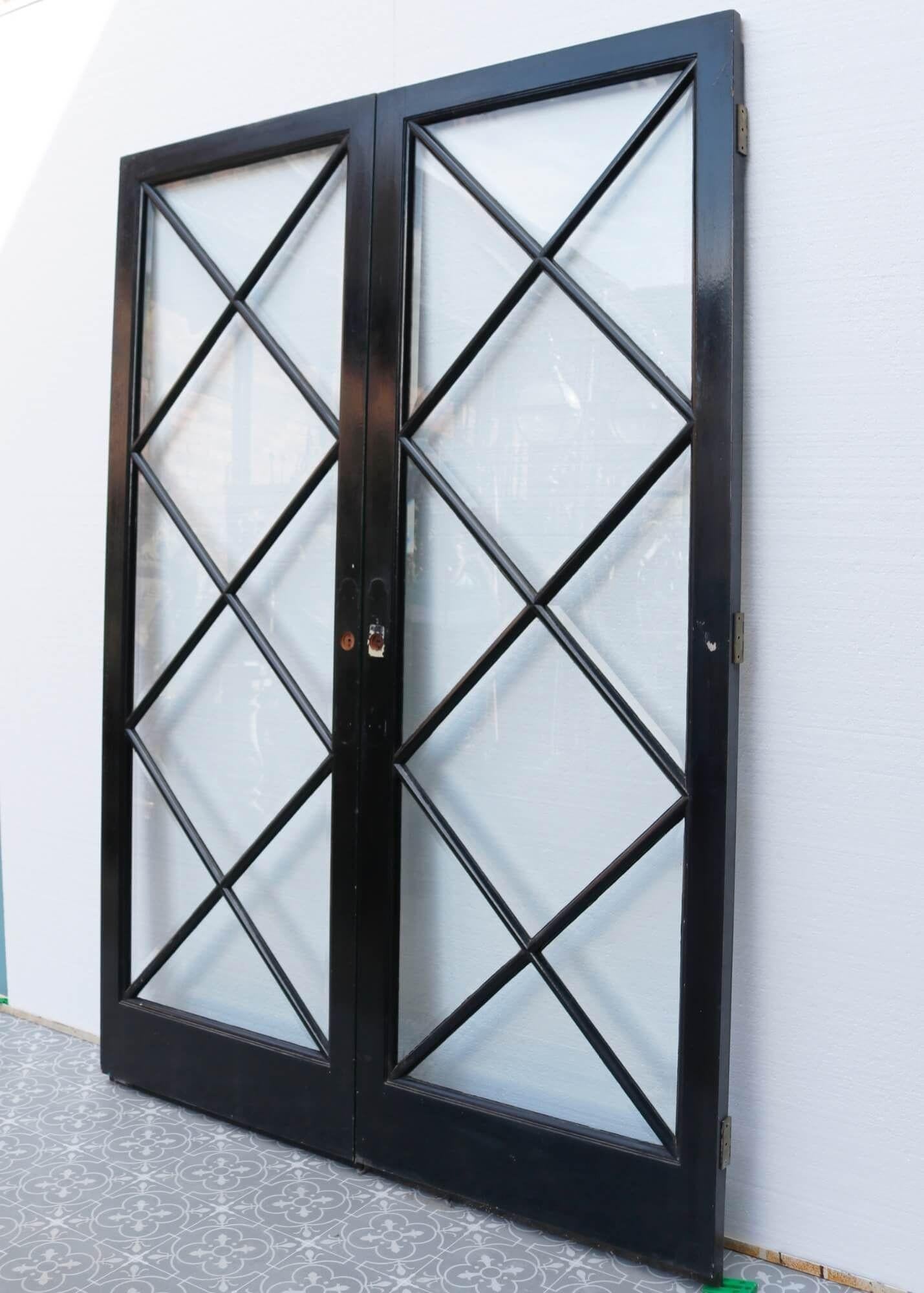 mid century interior doors with glass