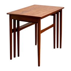 Set of Mid Century Rectangular Teak Nesting, Sofa or Coffee Tables, 1960s
