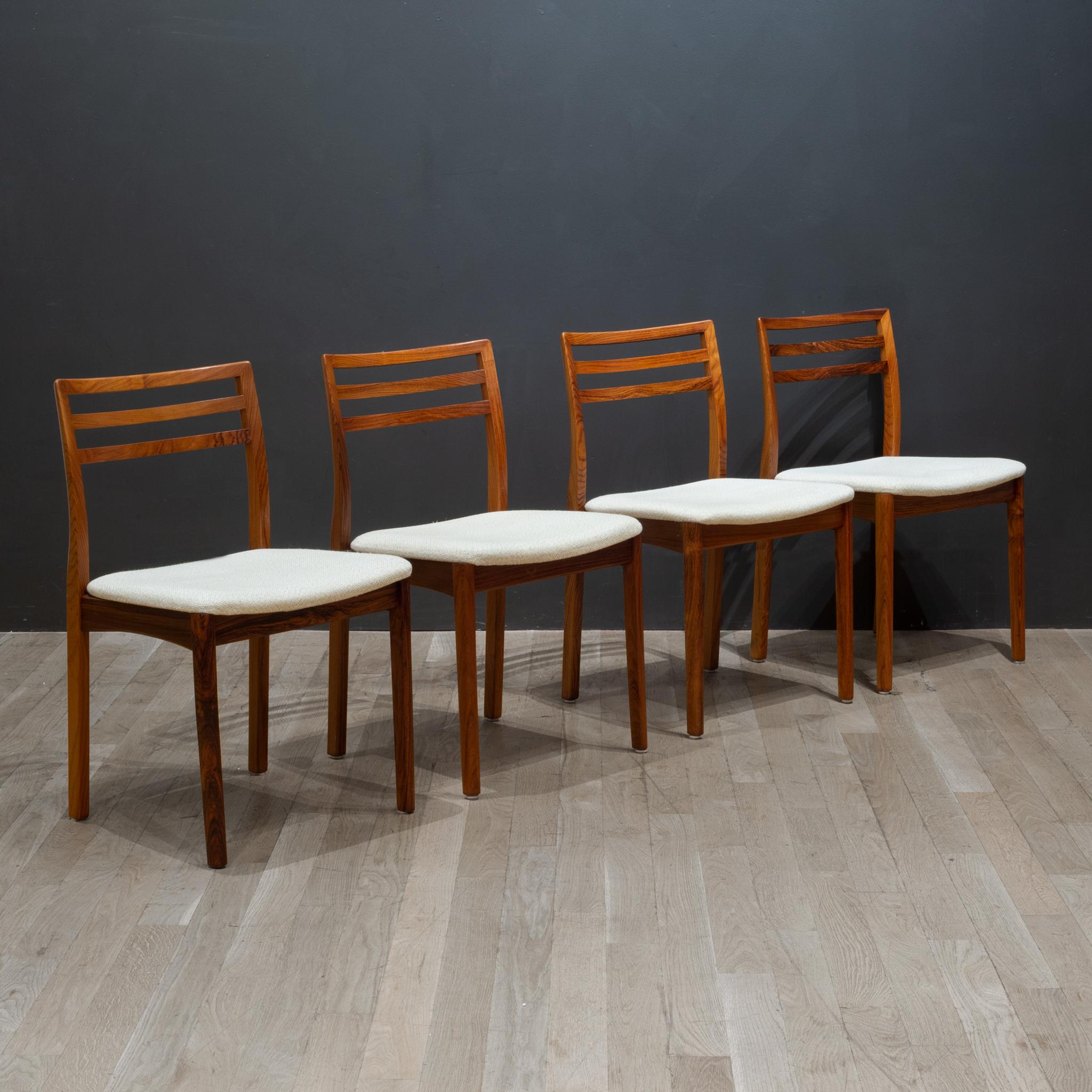 Mid-Century Modern Set of Mid-Century Rosewood Dining Chairs, C.1970