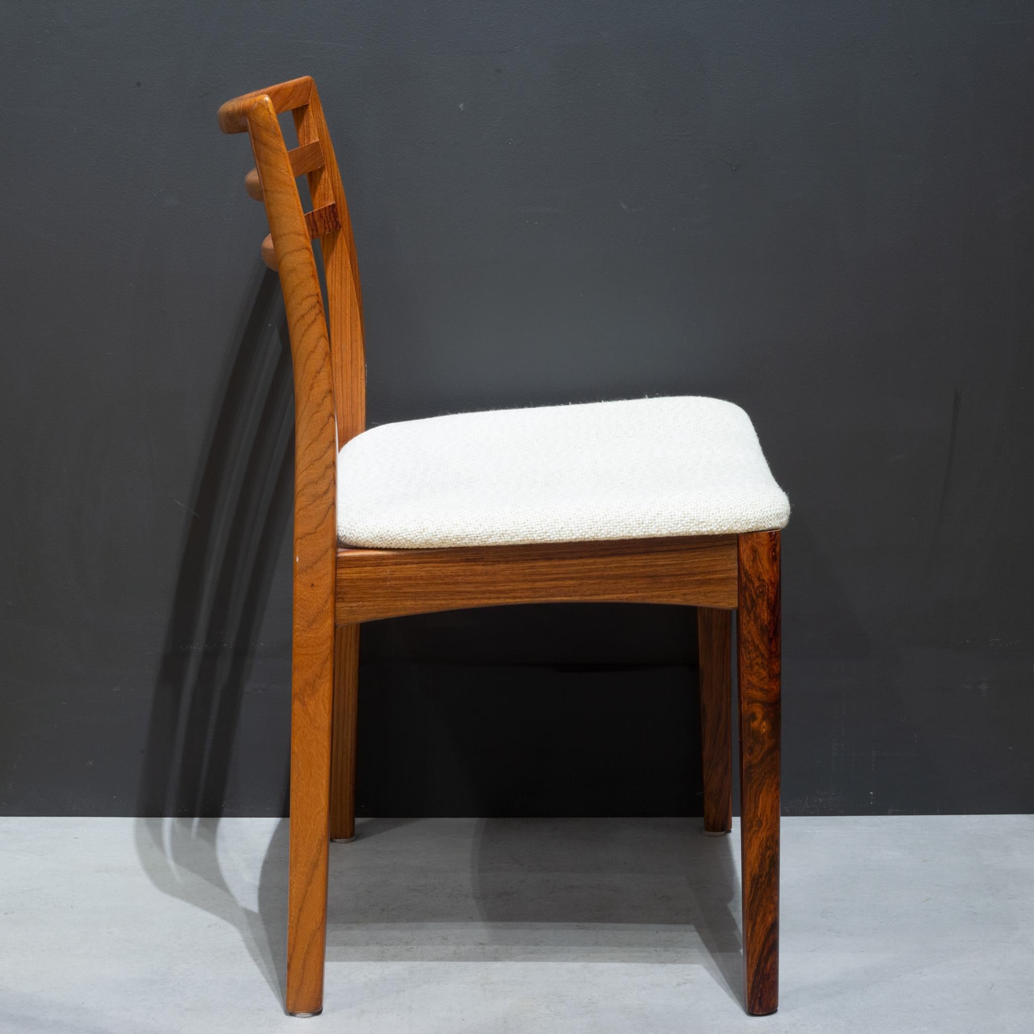 Wool Set of Mid-Century Rosewood Dining Chairs, C.1970