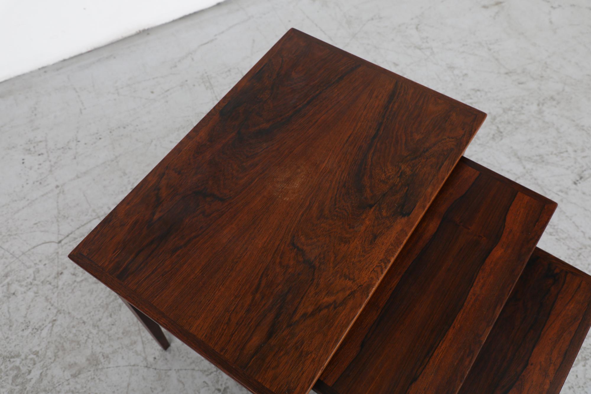 Set of Mid-Century Rosewood Model 42 Nesting Tables by Kvaliteit Form Funktion For Sale 4