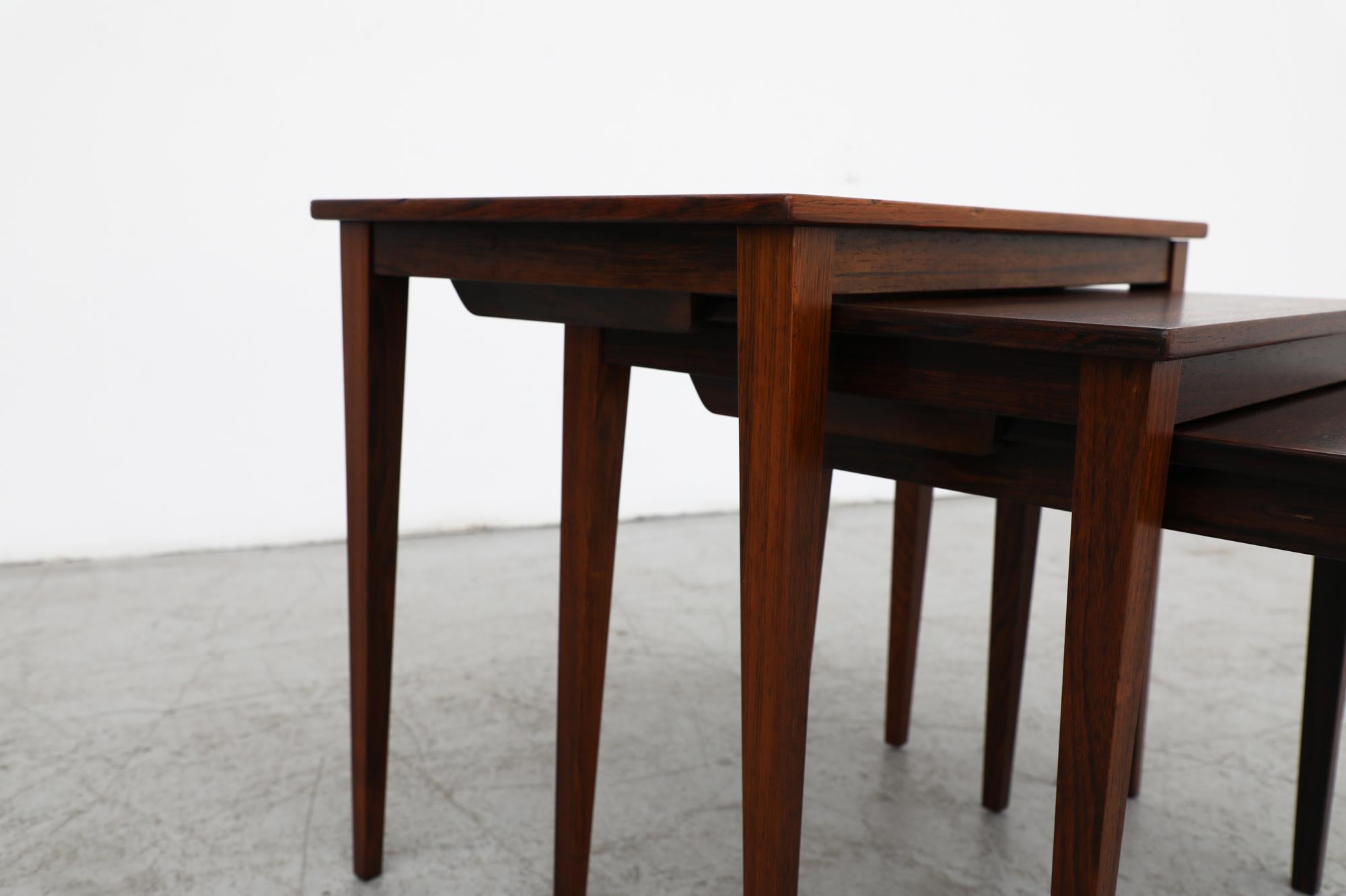 Set of Mid-Century Rosewood Model 42 Nesting Tables by Kvaliteit Form Funktion For Sale 5
