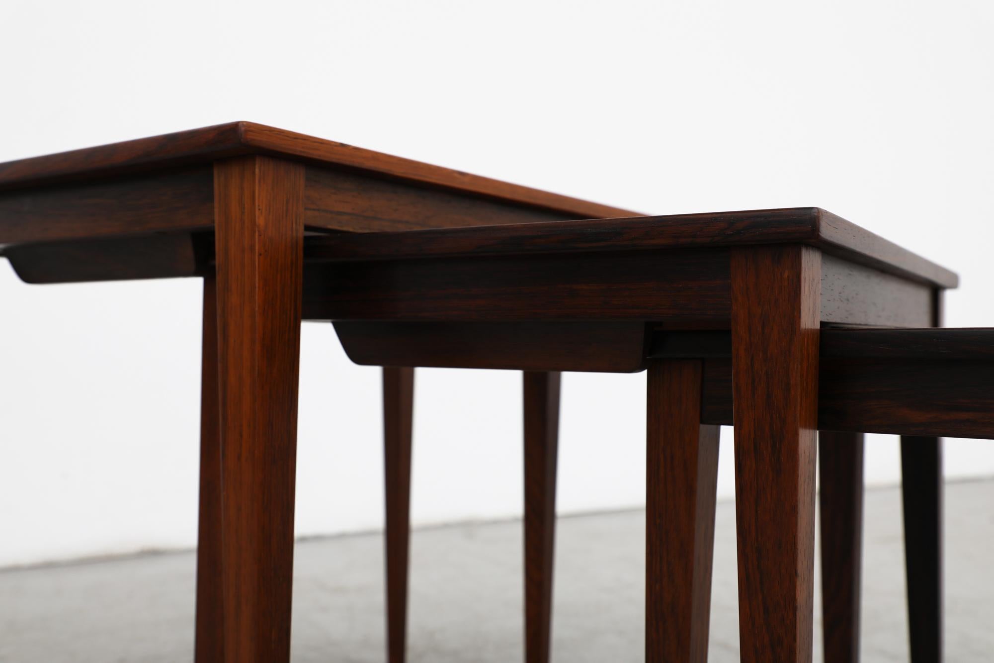 Set of Mid-Century Rosewood Model 42 Nesting Tables by Kvaliteit Form Funktion For Sale 6
