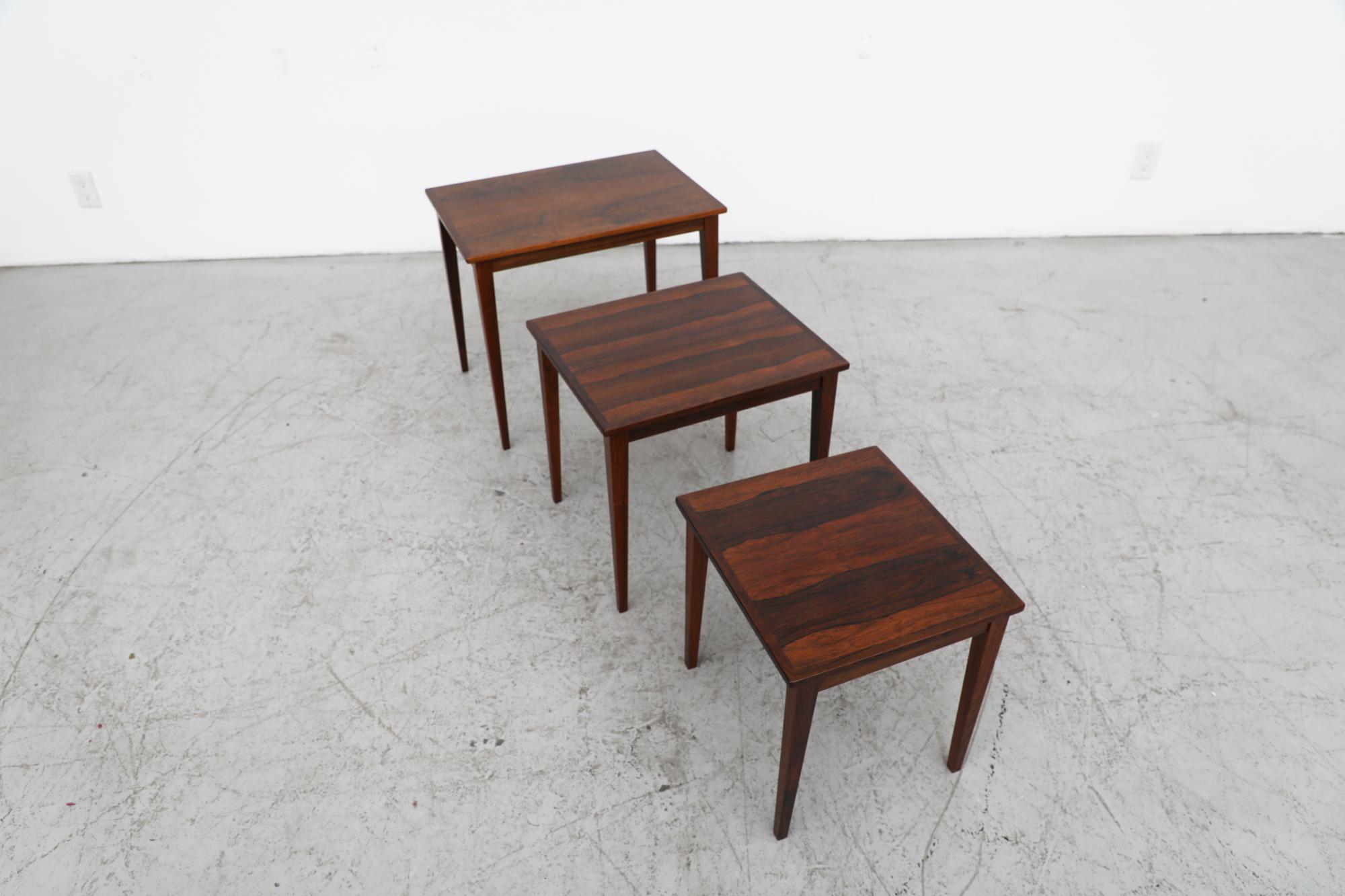 Set of Mid-Century Rosewood Model 42 Nesting Tables by Kvaliteit Form Funktion For Sale 7