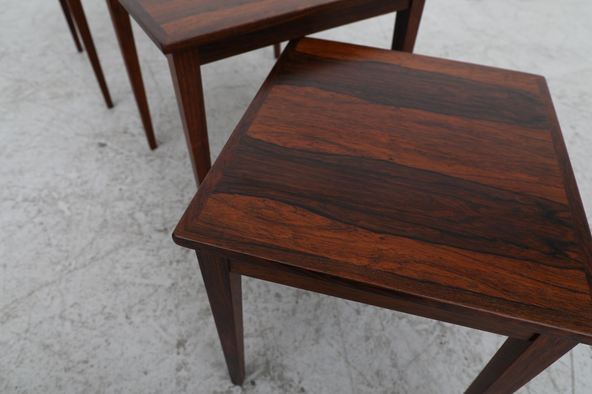 Set of Mid-Century Rosewood Model 42 Nesting Tables by Kvaliteit Form Funktion For Sale 8
