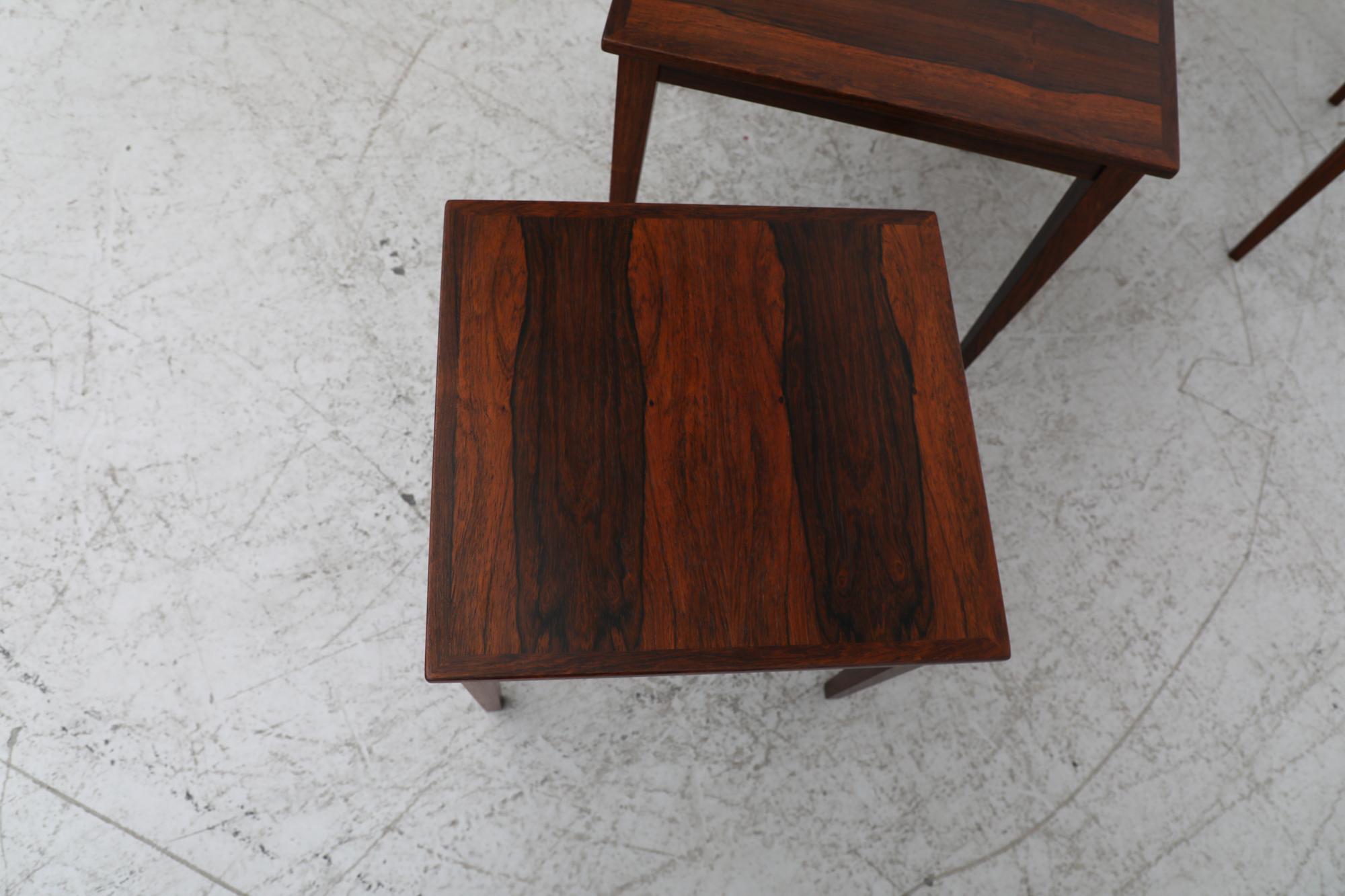 Set of Mid-Century Rosewood Model 42 Nesting Tables by Kvaliteit Form Funktion For Sale 10