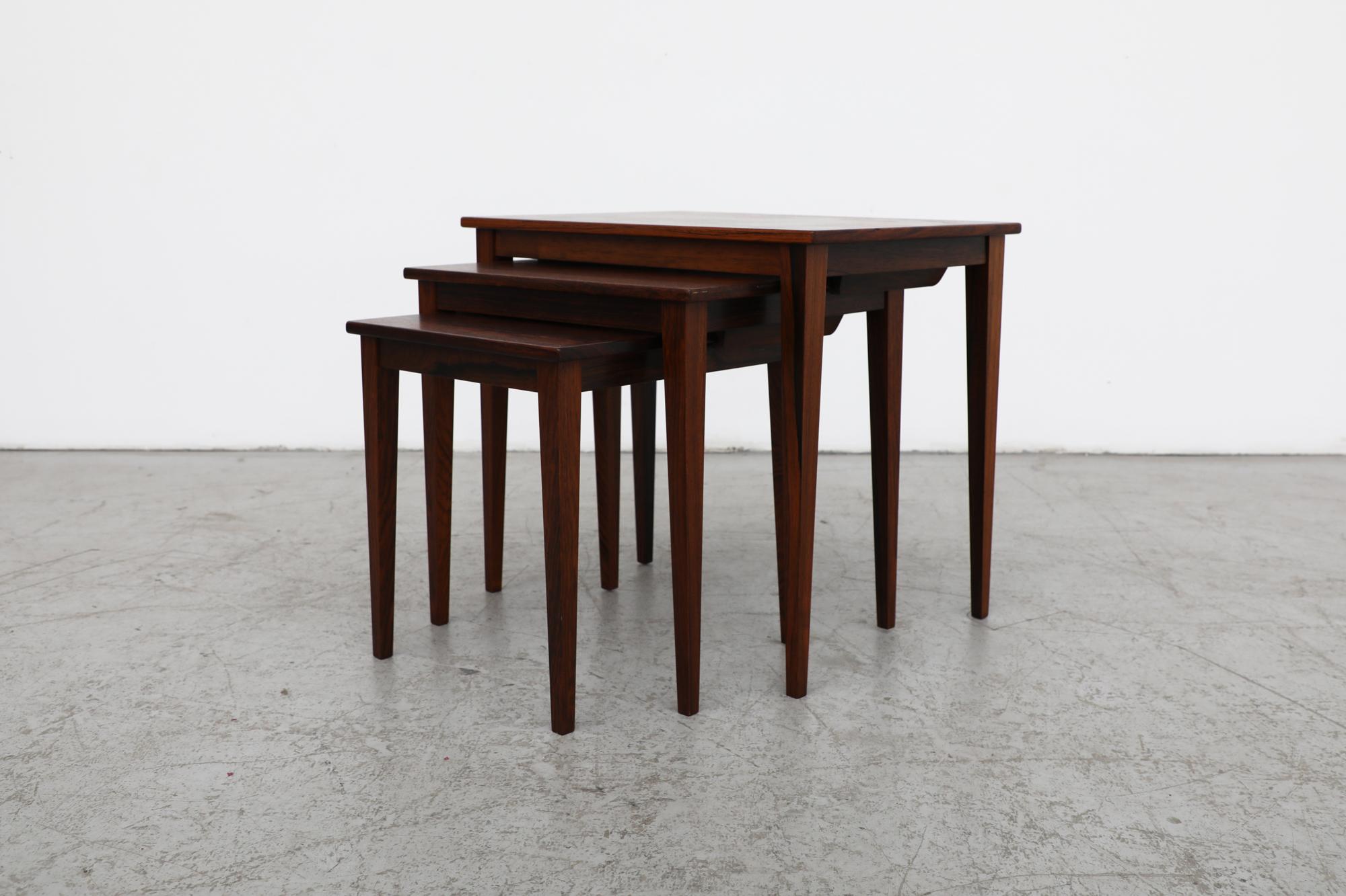 Set of Mid-Century Rosewood Model 42 Nesting Tables by Kvaliteit Form Funktion For Sale 14