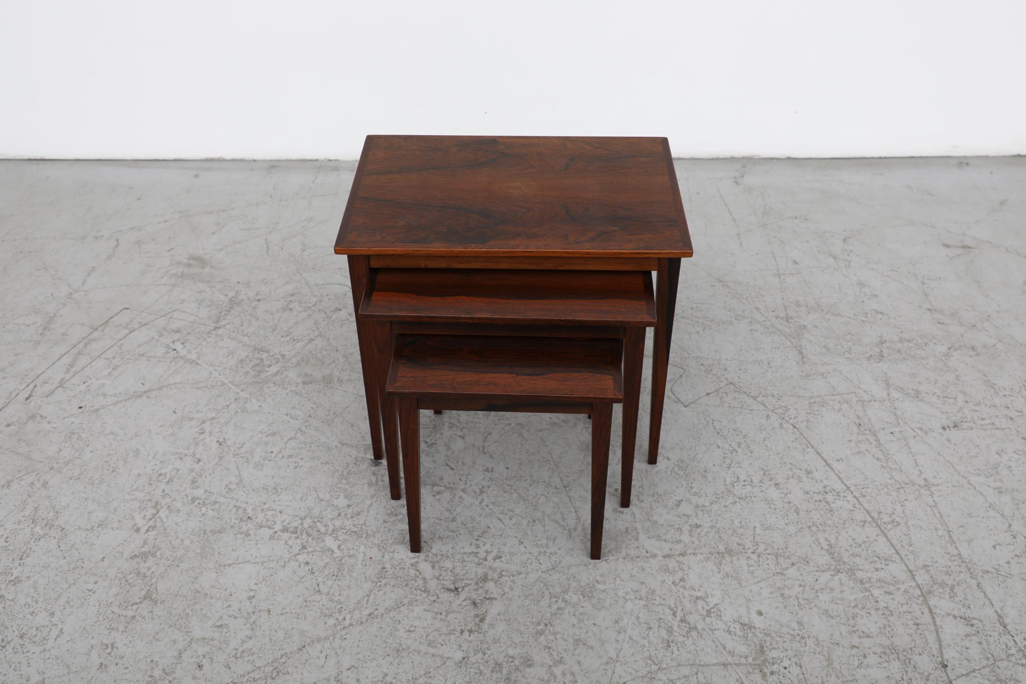 Danish Set of Mid-Century Rosewood Model 42 Nesting Tables by Kvaliteit Form Funktion For Sale