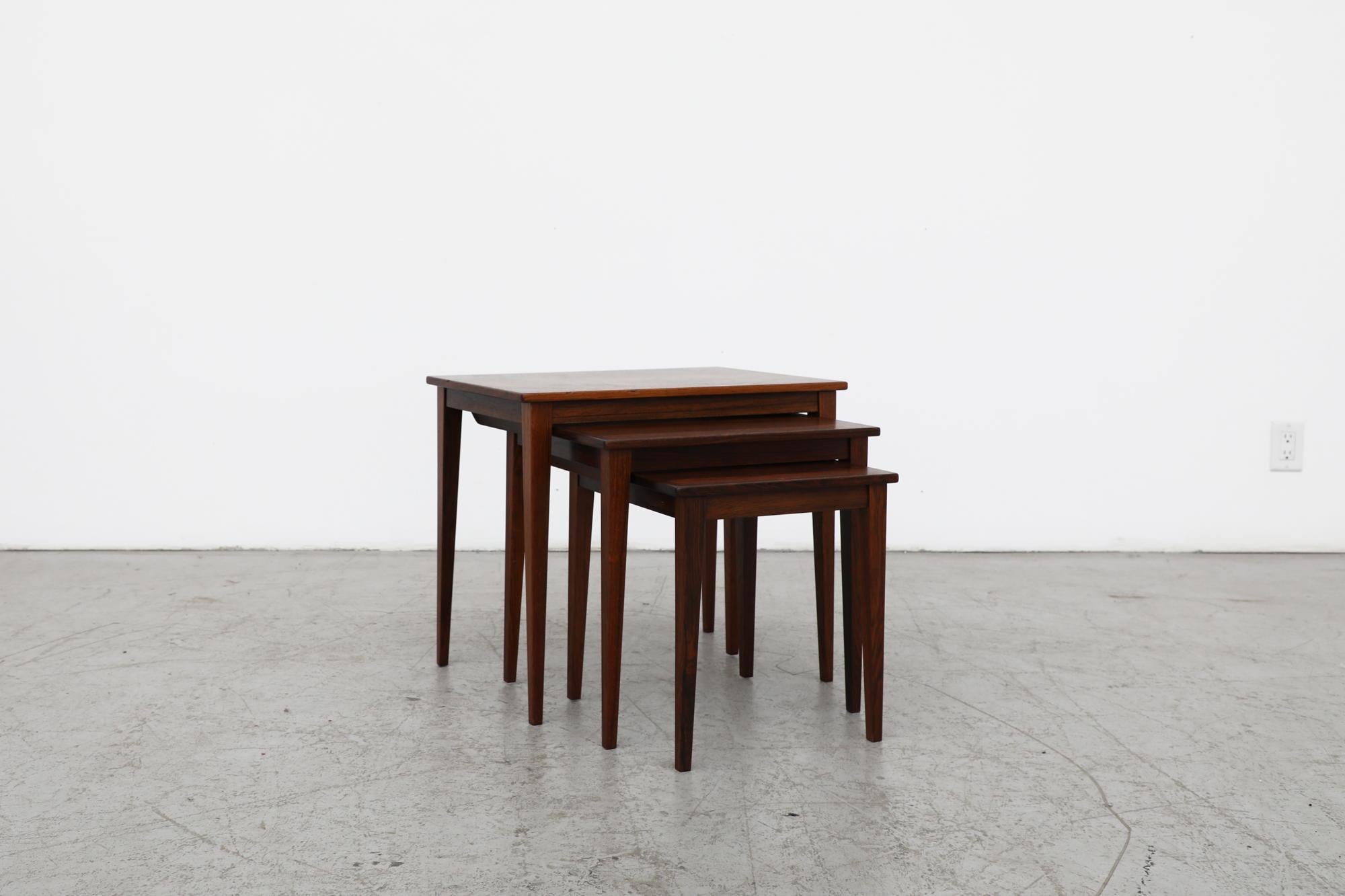 Set of Mid-Century Rosewood Model 42 Nesting Tables by Kvaliteit Form Funktion For Sale 2