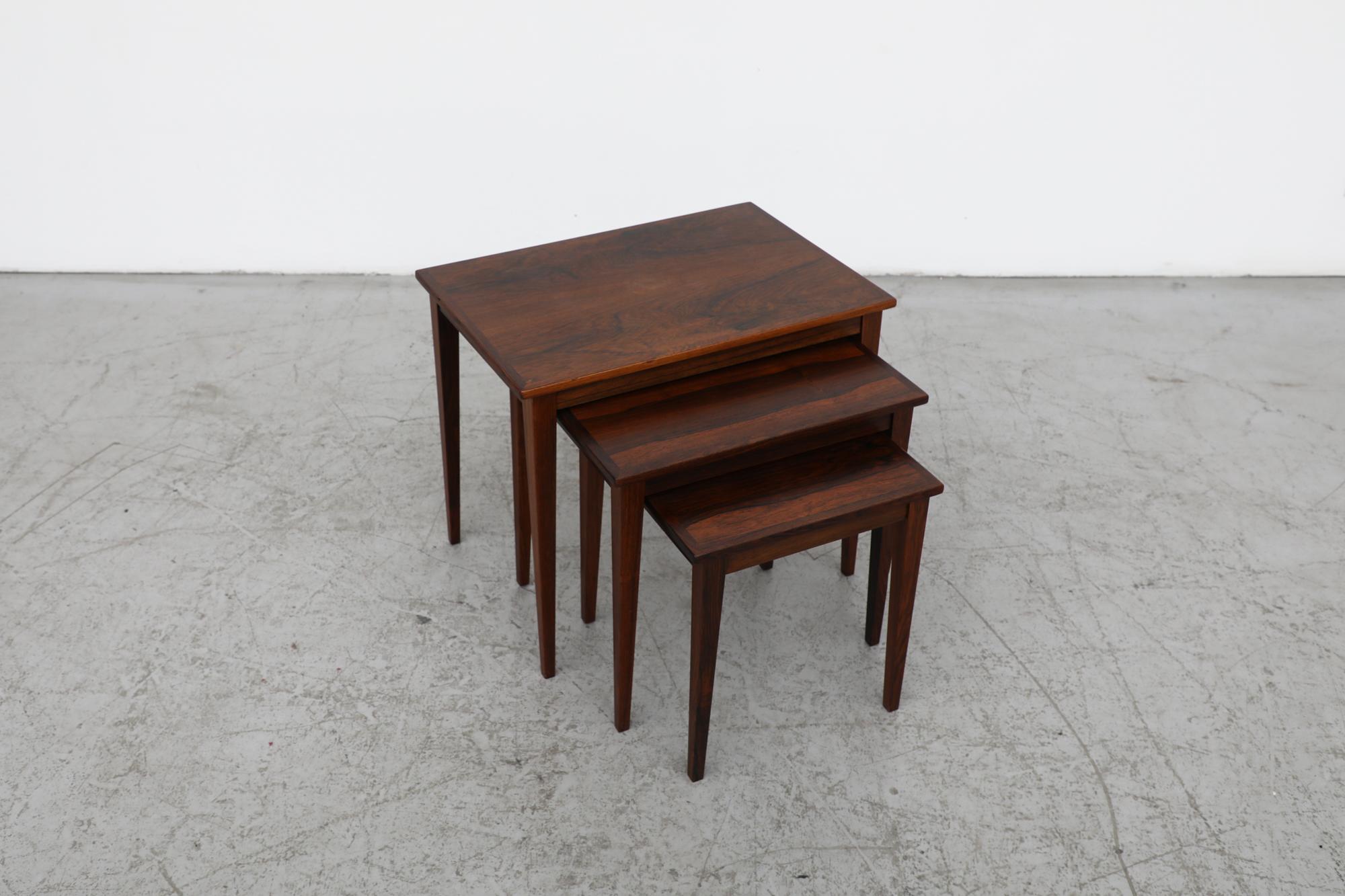 Set of Mid-Century Rosewood Model 42 Nesting Tables by Kvaliteit Form Funktion For Sale 3