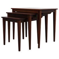 Set of Mid-Century Rosewood Model 42 Nesting Tables by Kvaliteit Form Funktion